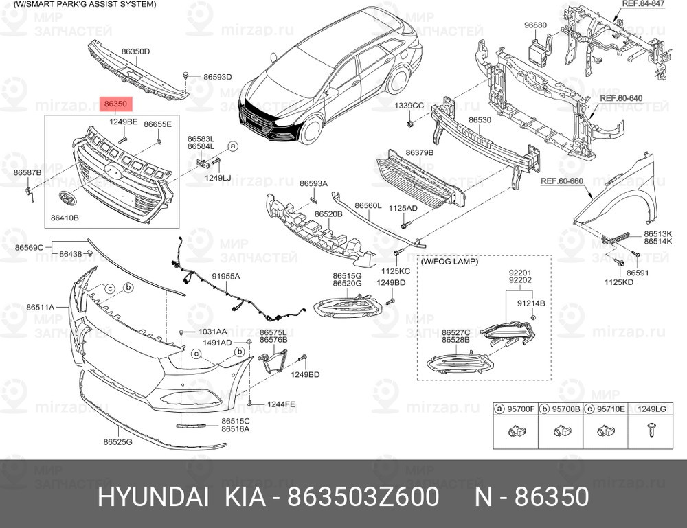 Запчасть MOBIS 863503Z600