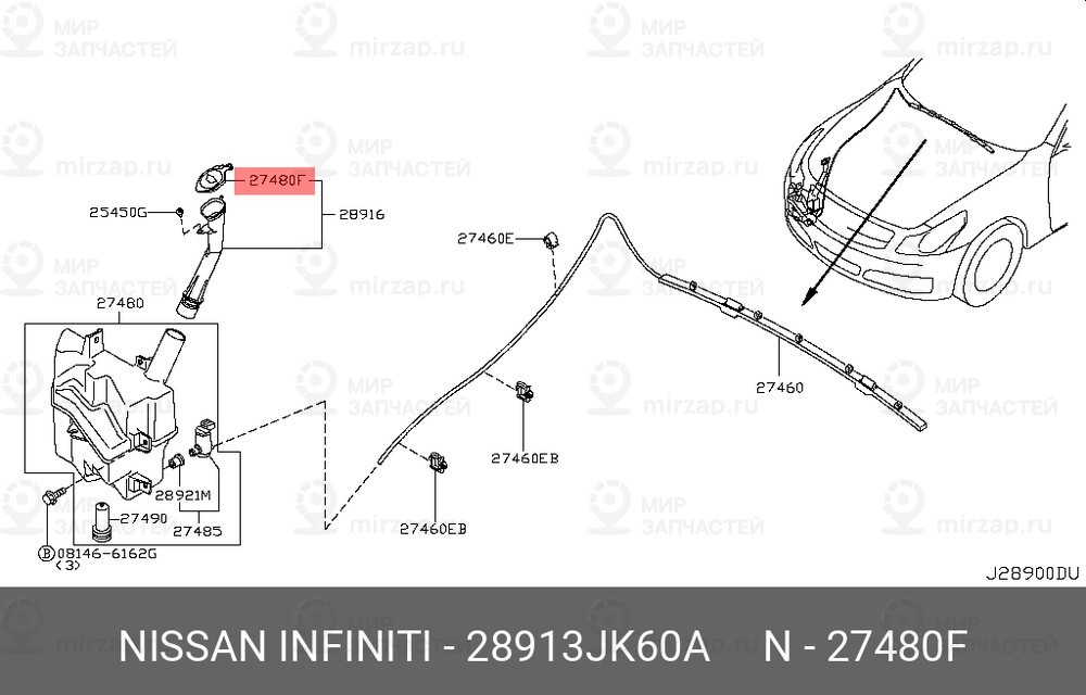 Запчасть NISSAN 28913JK60A
