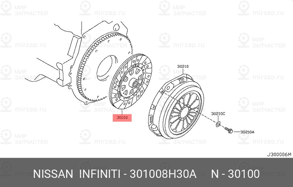 Запчасть NISSAN 301008H30A