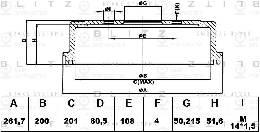 Запчасть BLITZ BT0109