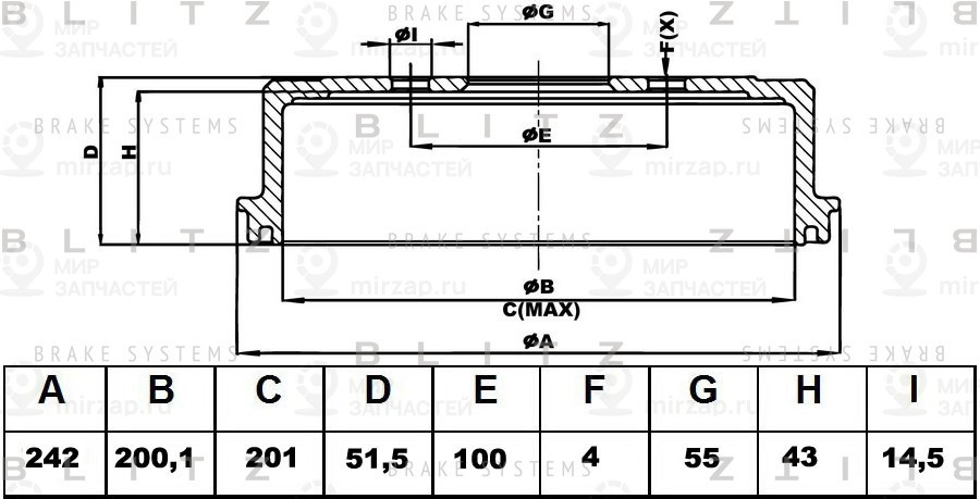 Запчасть BLITZ BT0122
