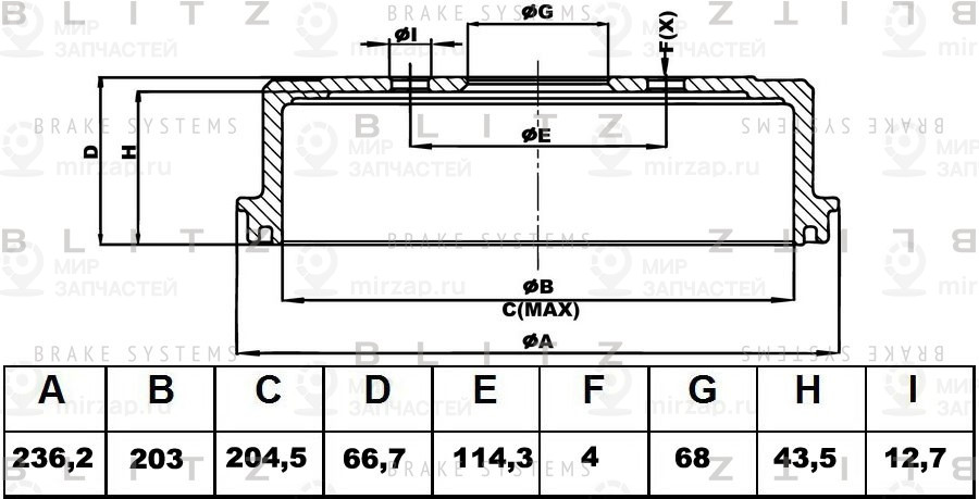 Запчасть BLITZ BT0135