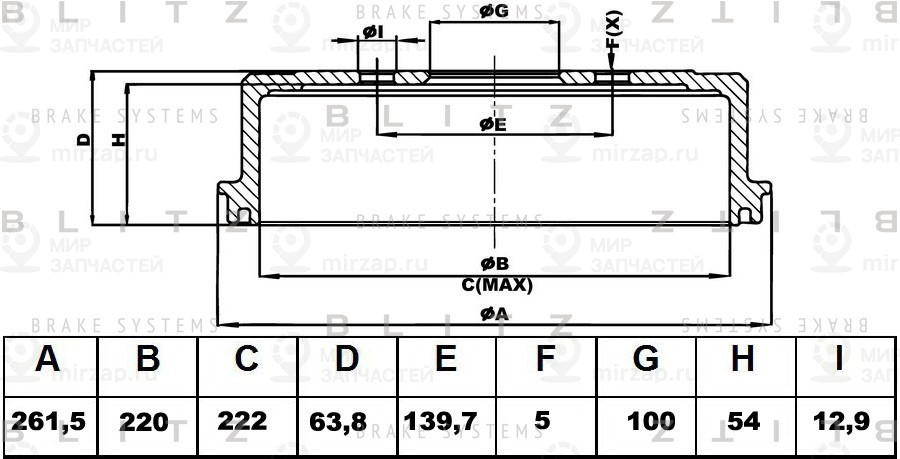 Запчасть BLITZ BT0139