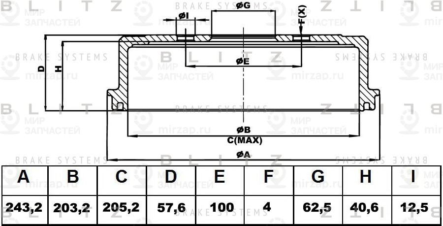 Запчасть BLITZ BT0140
