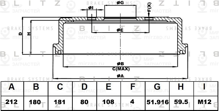 Запчасть BLITZ BT0143
