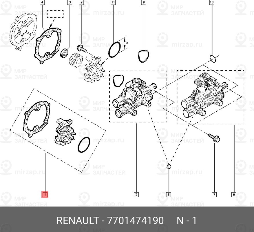 Запчасть NISSAN 7701474190