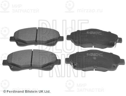 Комплект тормозных колодок, дисковый тормоз BLUE LINE ADT342141