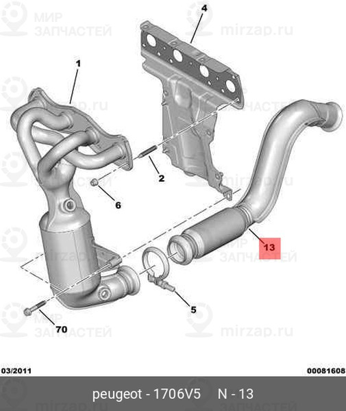 Запчасть PSA 1706V5