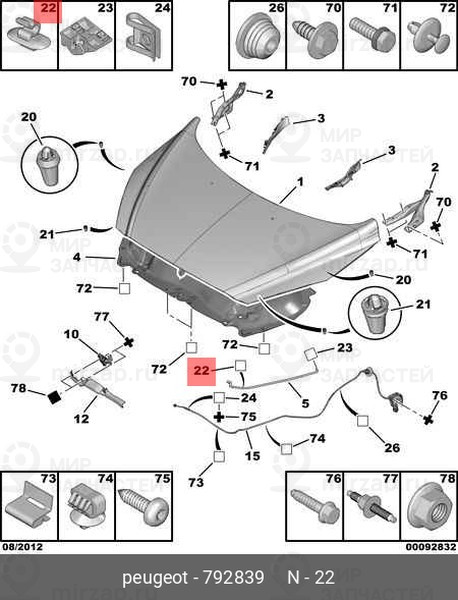 Запчасть PSA 792839