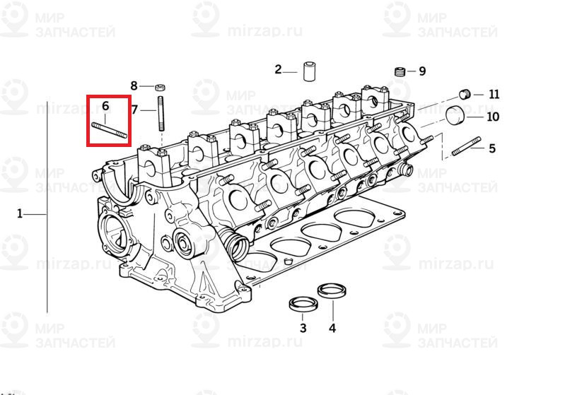 Установочный штифт M8X55
 BMW 11127791553
