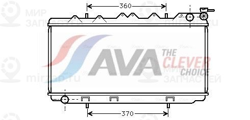 Радиатор, охлаждение двигателя AVA DN2114
