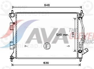 Радиатор, охлаждение двигателя AVA HY2381