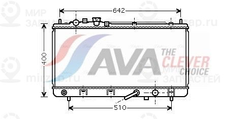 Радиатор, охлаждение двигателя AVA MZ2168