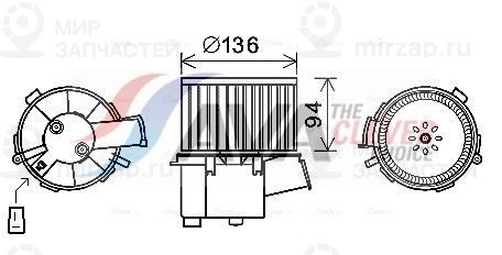 Вентилятор салона AVA PE8377