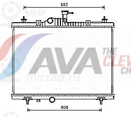 Радиатор, охлаждение двигателя AVA RT2603