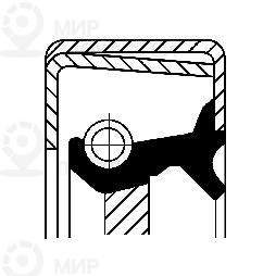 Уплотняющее кольцо, механическая коробка передач CORTECO 01019153B