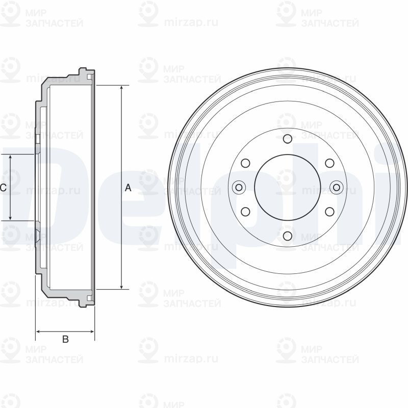 Тормозной барабан DELPHI BF555