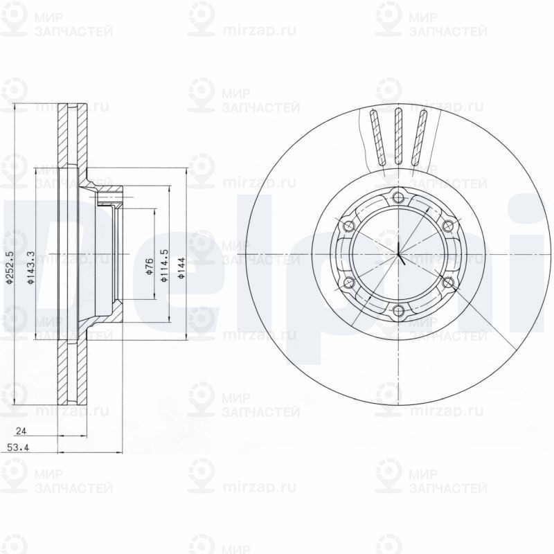 Тормозной диск DELPHI BG2284
