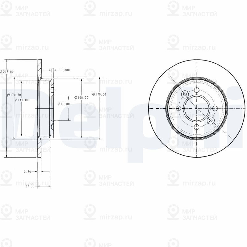 Тормозной диск DELPHI BG2694
