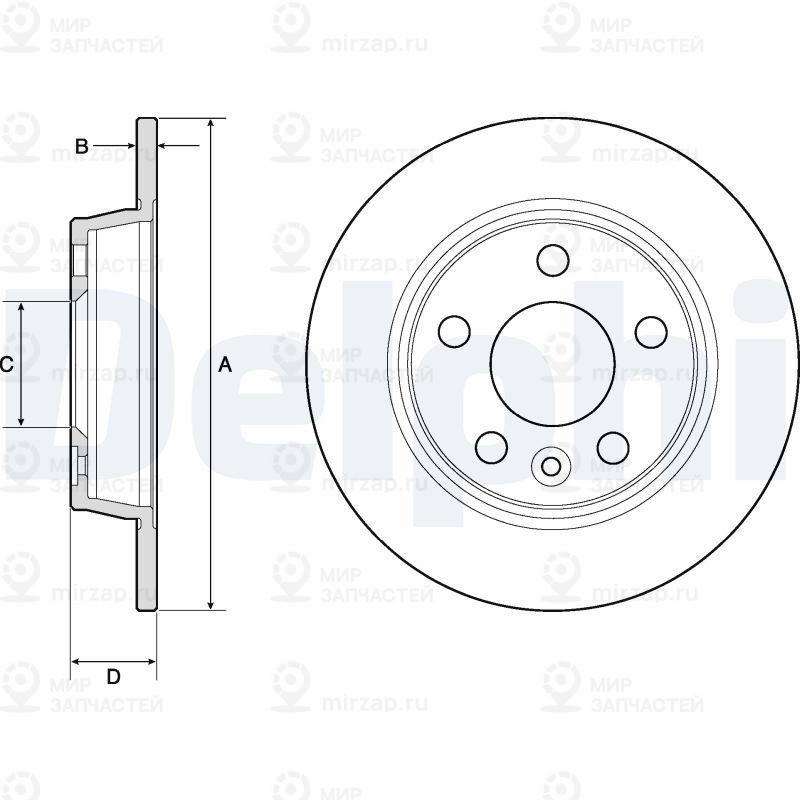 Тормозной диск DELPHI BG3026