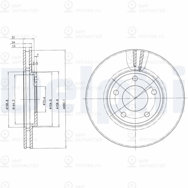 Тормозной диск DELPHI BG3383