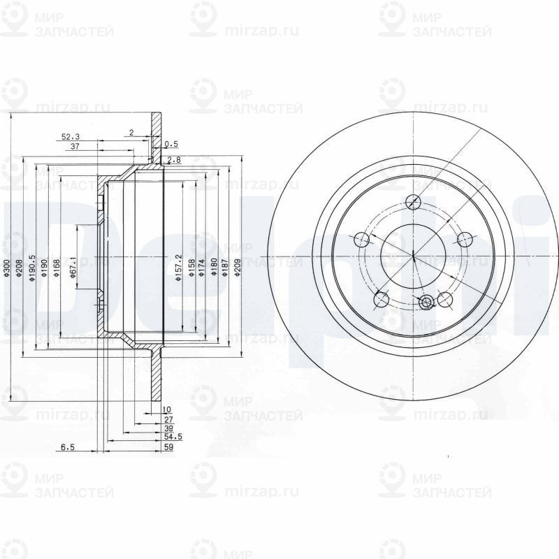 Тормозной диск DELPHI BG3757