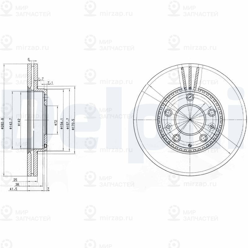 Тормозной диск DELPHI BG3874