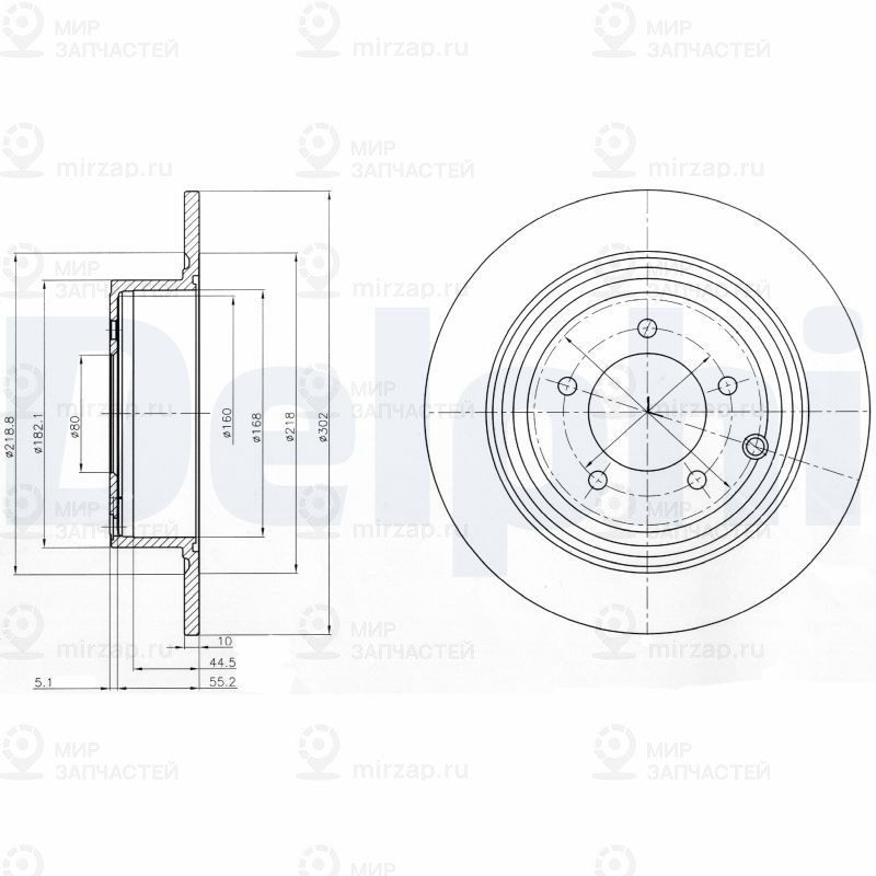 Тормозной диск DELPHI BG4169