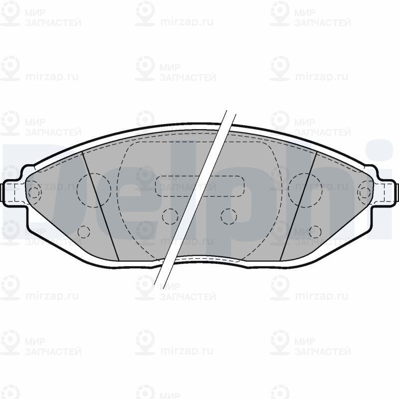 Комплект тормозных колодок, дисковый тормоз DELPHI LP2218