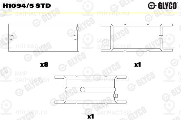 Запчасть GLYCO H10945STD