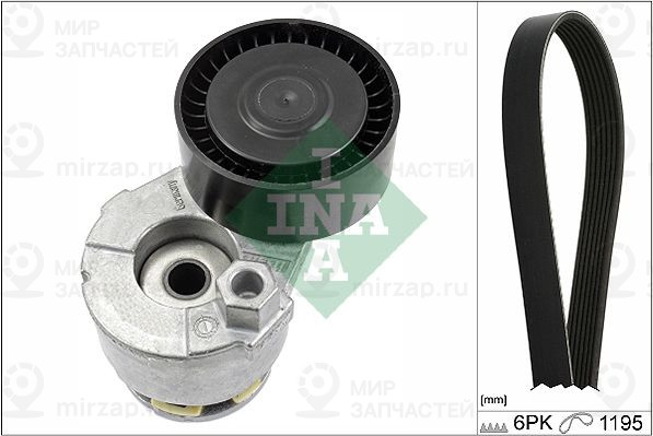 Комплект поликлинового ремня INA 529011710