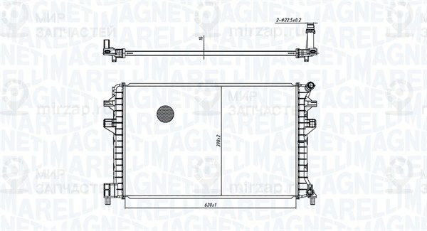 Радиатор, охлаждение двигателя MAGNETI MARELLI 350213166300