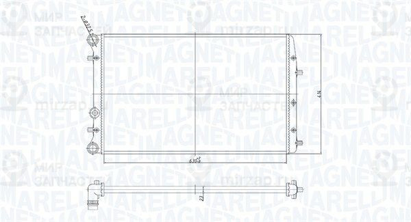 Радиатор, охлаждение двигателя MAGNETI MARELLI 350213841000