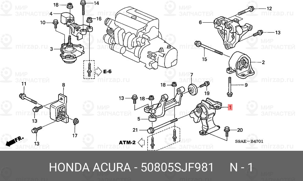 Запчасть HONDA 50805SJF981