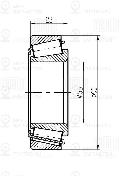 Подшипник ступицы колеса TRIALLI CS1010