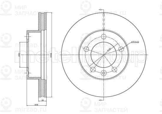 Запчасть TRUSTING DF1459