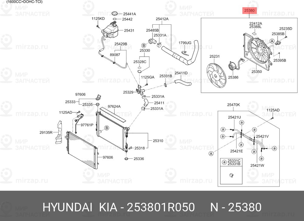 Запчасть MOBIS 253801R050