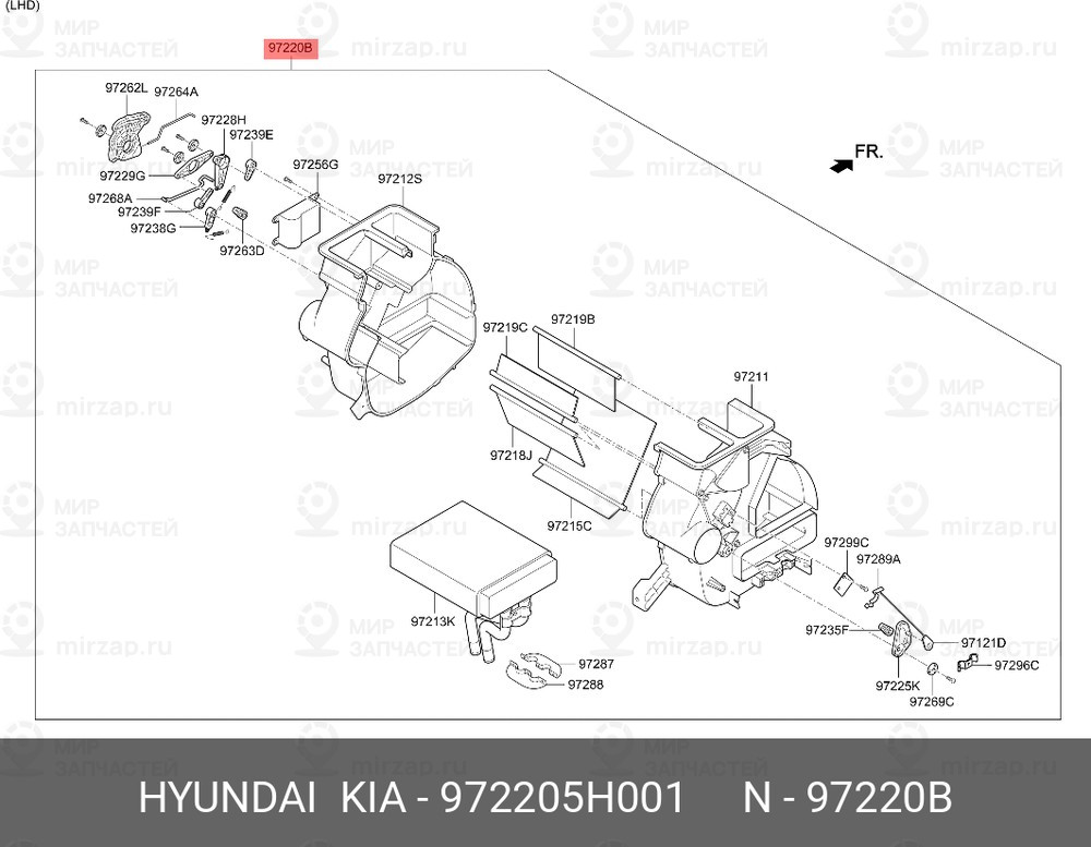 Запчасть MOBIS 972205H001