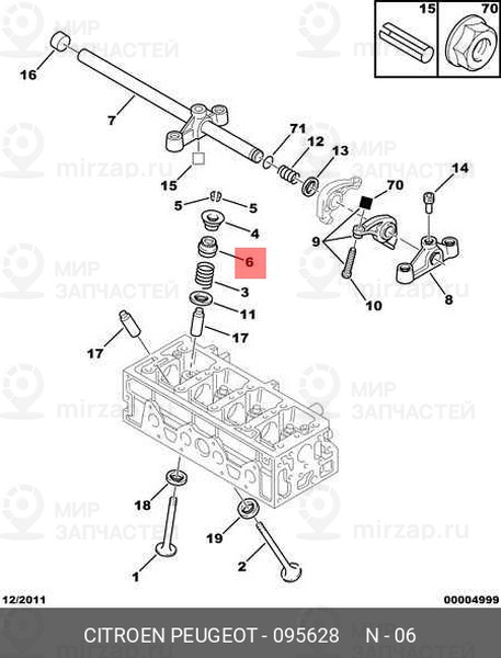 Запчасть PSA 095628